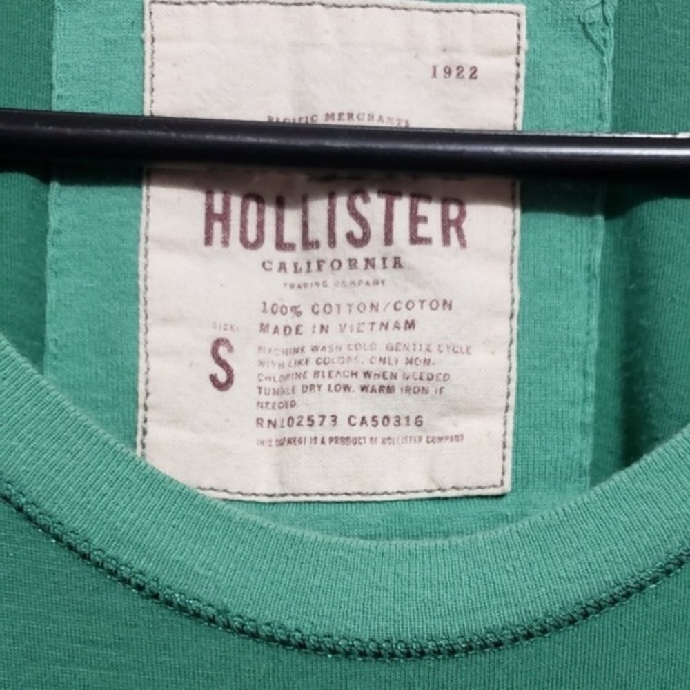 hollister crew neck long sleeve  green crew - Picture 5 of 5